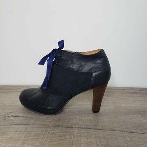 Anthropologie Lucky Penny Leather Heeled Bootie